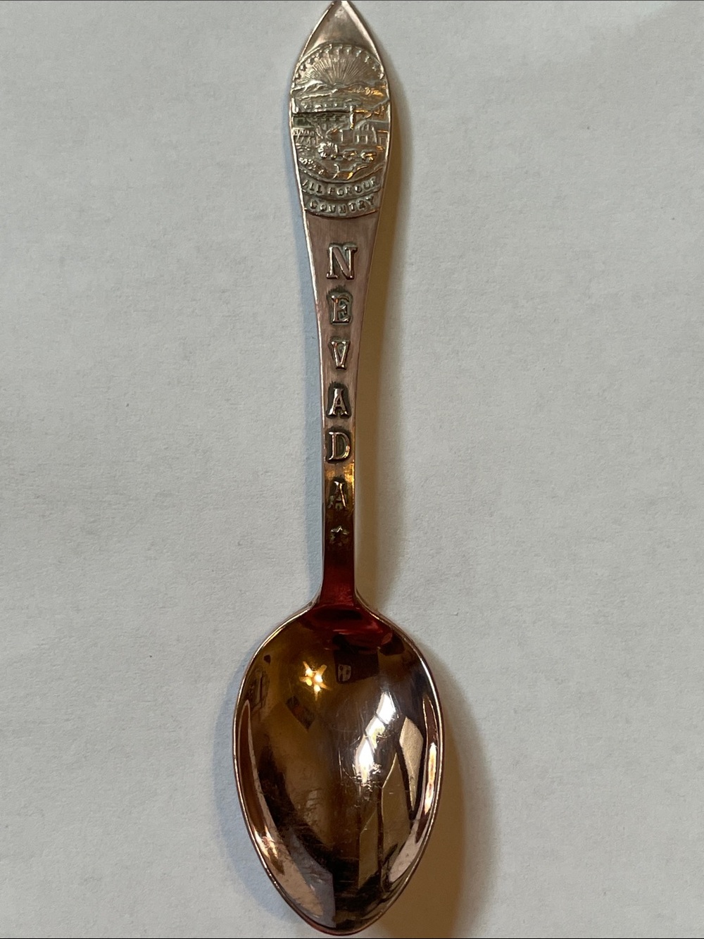 Nevada Solid Copper Souvenir Spoon